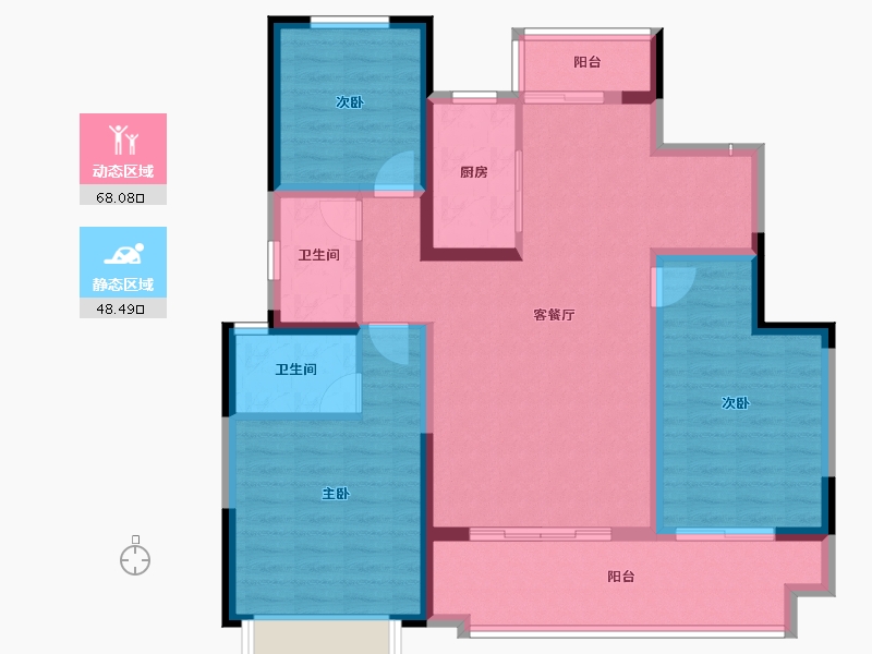 河南省-新乡市-建业城-104.02-户型库-动静分区