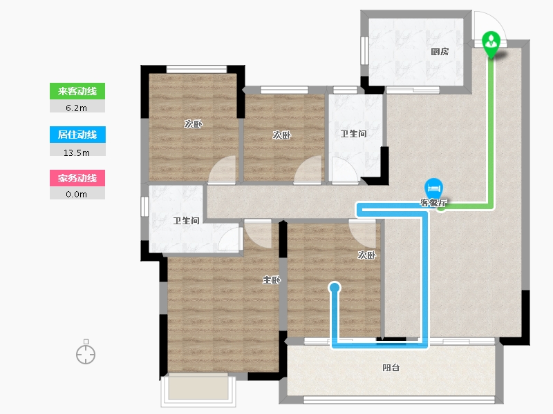 湖北省-宜昌市-广华春风壹品-113.04-户型库-动静线