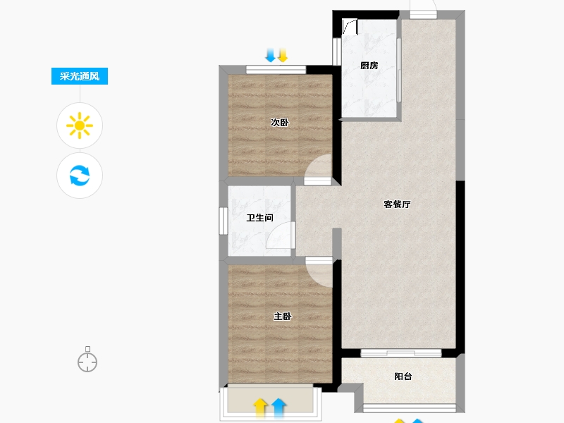 山西省-晋中市-良硕IN时代-63.30-户型库-采光通风