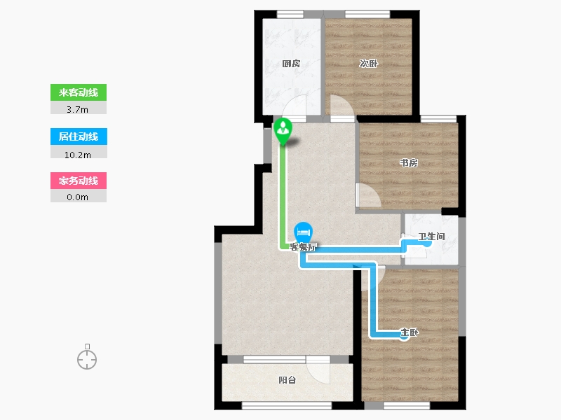 宁夏回族自治区-银川市-嘉屋文宸府-76.89-户型库-动静线