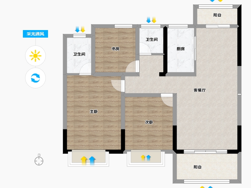 江西省-九江市-九瑞新城-94.13-户型库-采光通风