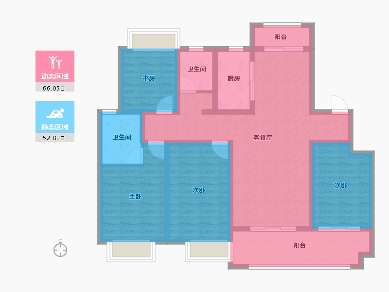 江西省-九江市-九瑞新城-104.95-户型库-动静分区