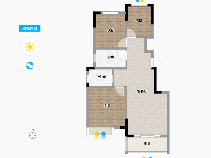 浙江省-湖州市-海伦堡海伦湾-77.39-户型库-采光通风