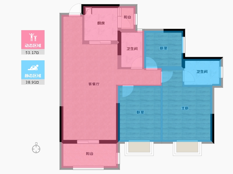 广东省-江门市-明泰城-81.69-户型库-动静分区