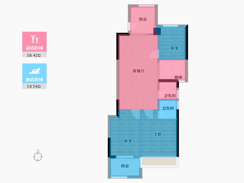 广东省-汕头市-星海祥和苑-70.00-户型库-动静分区