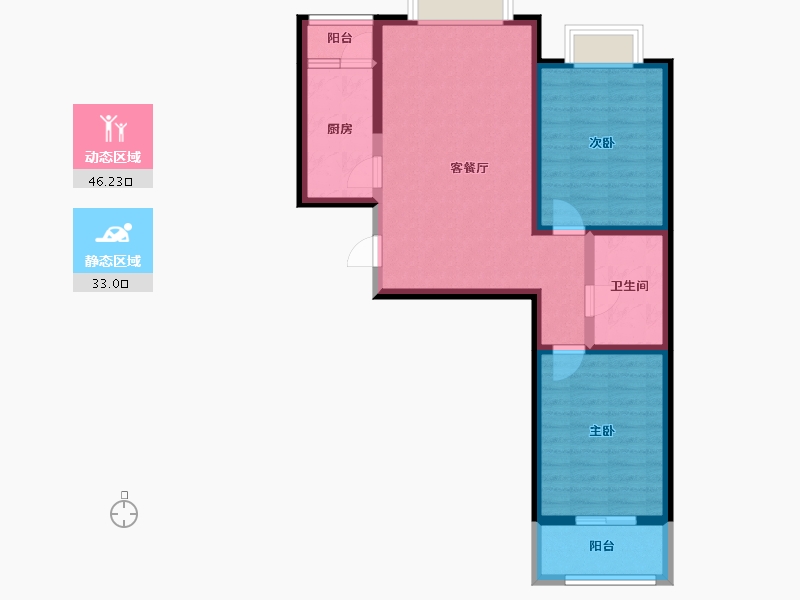 河北省-保定市-乾城华府-69.90-户型库-动静分区