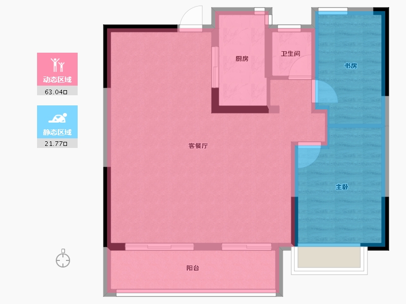 江西省-九江市-九瑞新城-76.67-户型库-动静分区