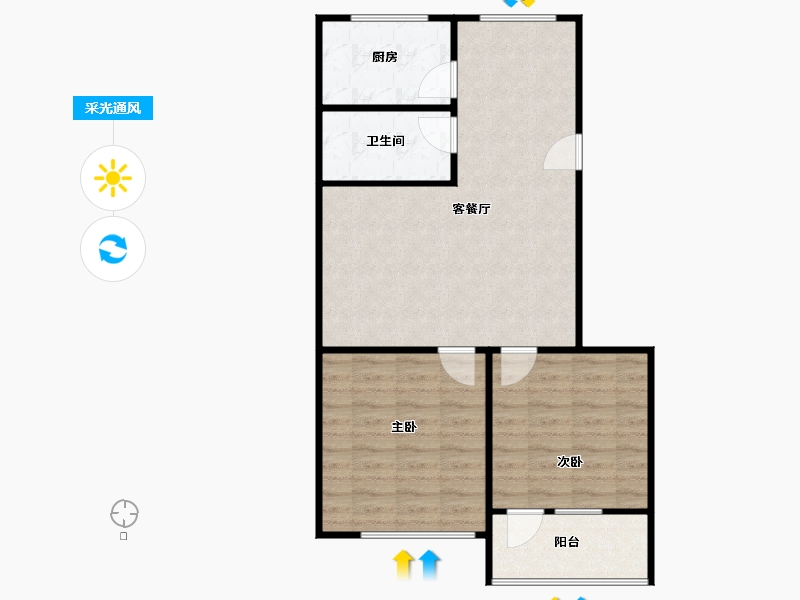 四川省-成都市-紫瑞街一巷35号-97.00-户型库-采光通风