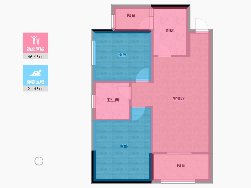 广东省-江门市-富盈恩泽华府-63.53-户型库-动静分区