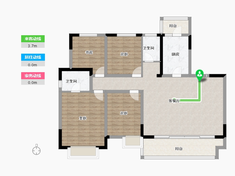 四川省-成都市-人居玺云府-115.34-户型库-动静线