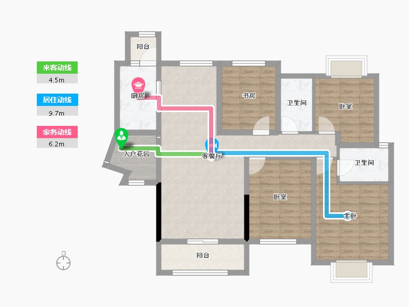 广东省-江门市-星湖湾-99.60-户型库-动静线