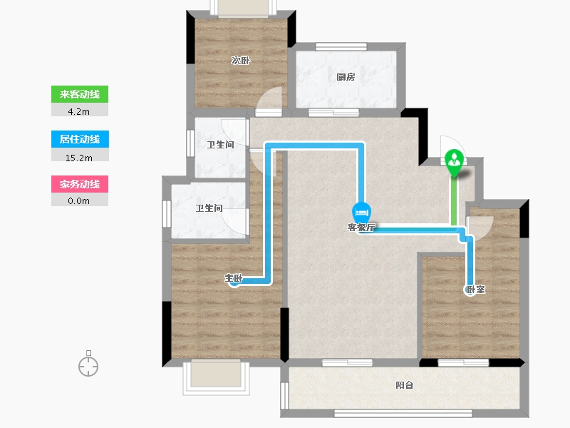 广东省-江门市-富盈恩泽华府-87.06-户型库-动静线