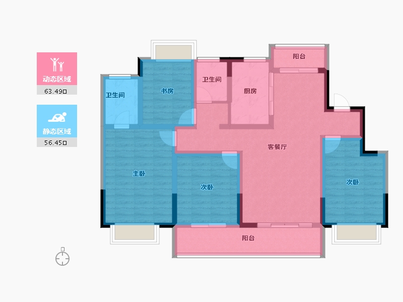 江西省-九江市-九瑞新城-106.24-户型库-动静分区