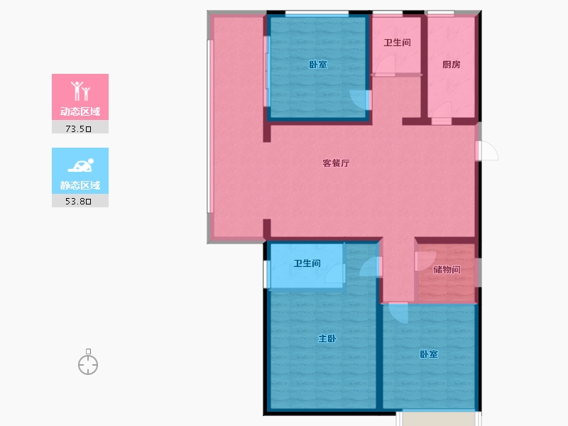 河南省-新乡市-高晟福润城-114.40-户型库-动静分区