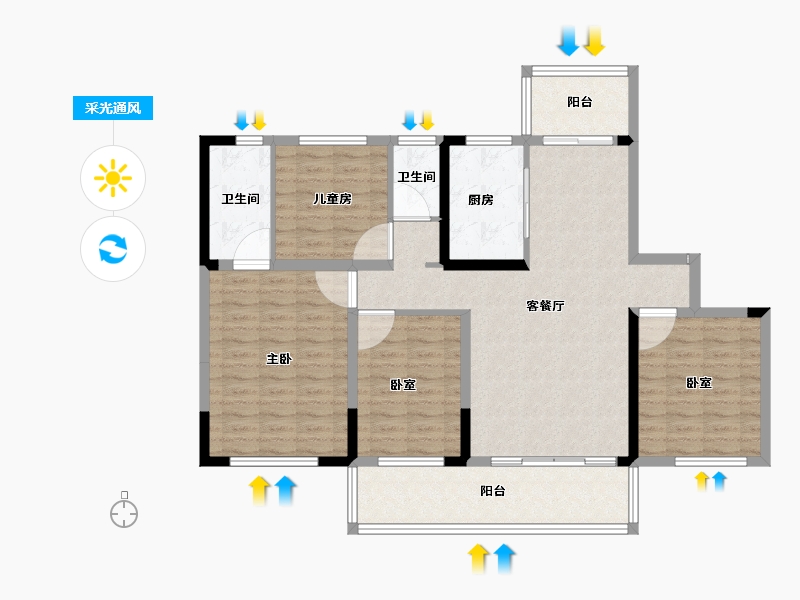 广西壮族自治区-桂林市-桂林融创文旅城-112.01-户型库-采光通风