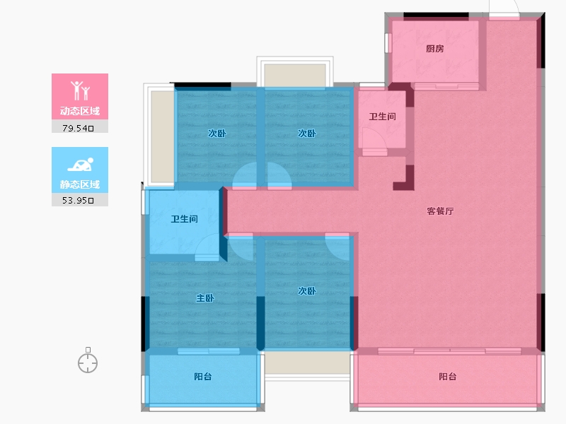 广西壮族自治区-桂林市-彰泰联发沁园春-119.30-户型库-动静分区