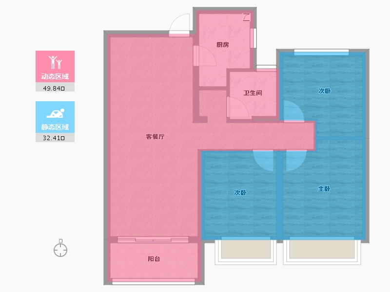 山西省-晋中市-阳光城文澜府-73.15-户型库-动静分区