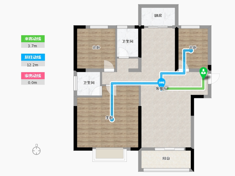 河南省-三门峡市-崤山公馆-120.00-户型库-动静线