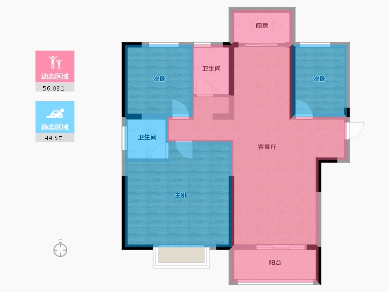 河南省-三门峡市-崤山公馆-120.00-户型库-动静分区