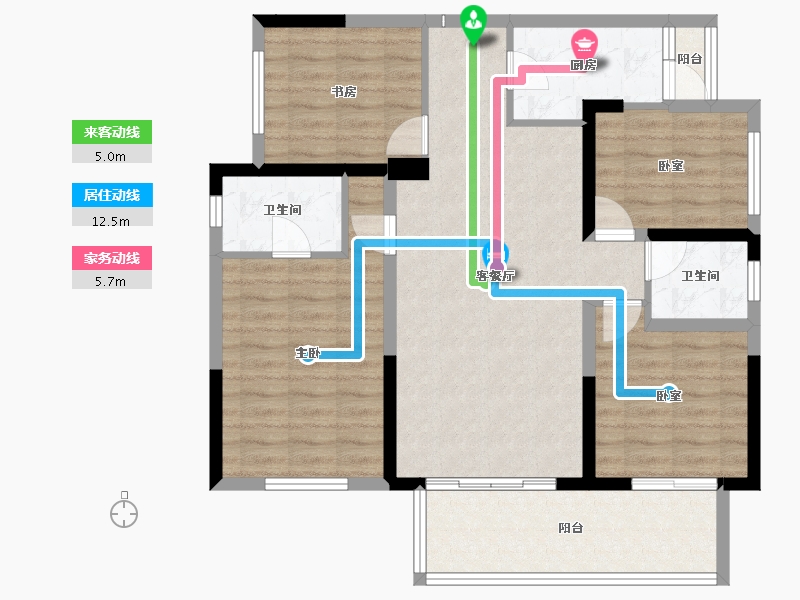 四川省-成都市-凤凰1号栖云湖-96.23-户型库-动静线