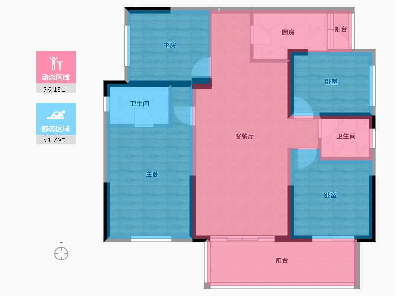 四川省-成都市-凤凰1号栖云湖-96.23-户型库-动静分区