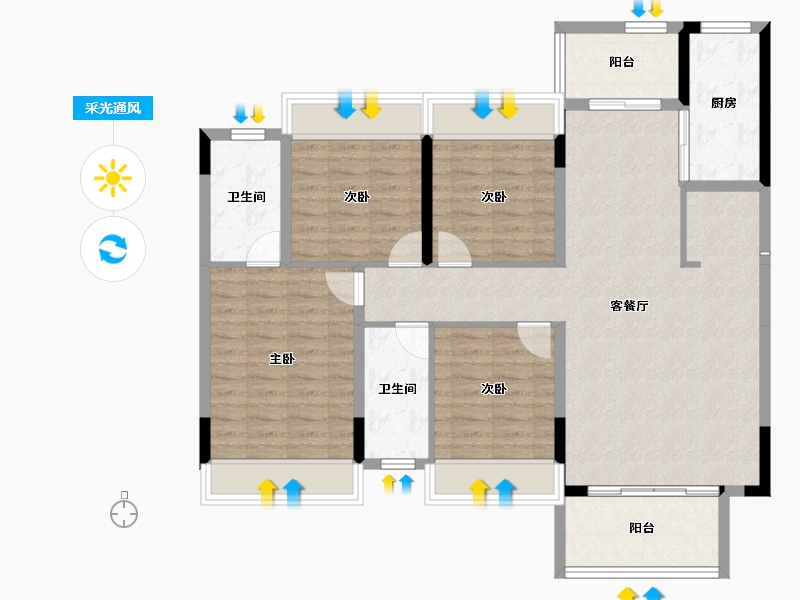 广西壮族自治区-桂林市-桂林融创文旅城-110.92-户型库-采光通风