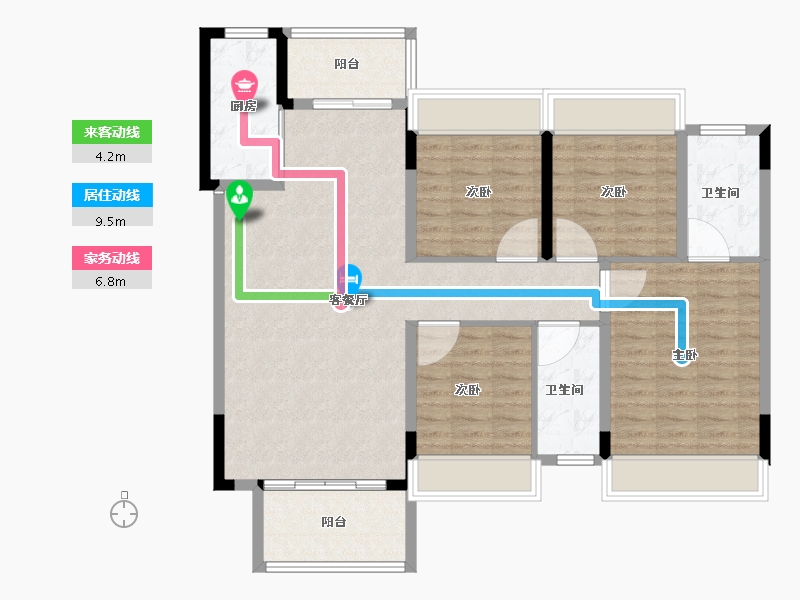 广西壮族自治区-桂林市-桂林融创文旅城-108.01-户型库-动静线