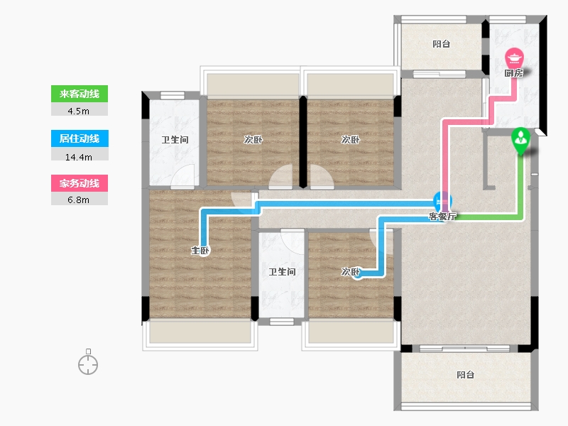 广西壮族自治区-桂林市-桂林融创文旅城-108.11-户型库-动静线