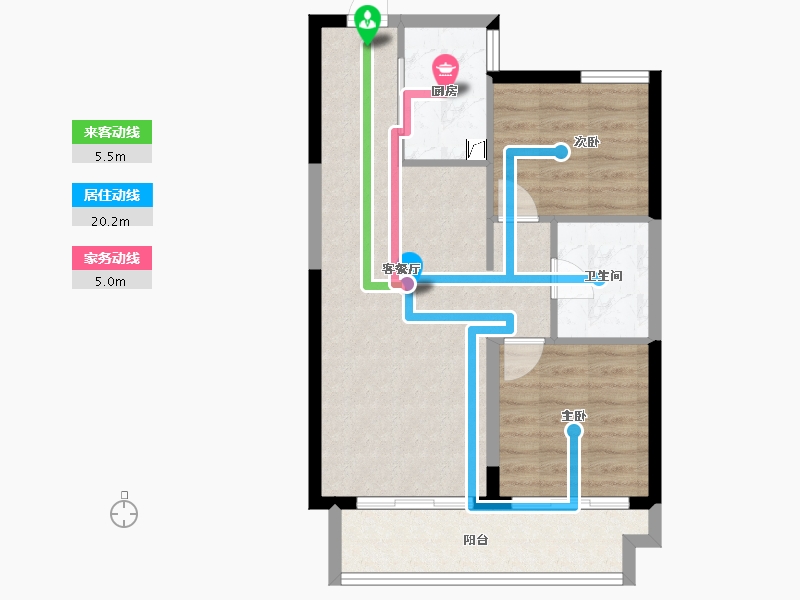 山西省-晋中市-电建地产·晋中洺悦宸苑-62.38-户型库-动静线