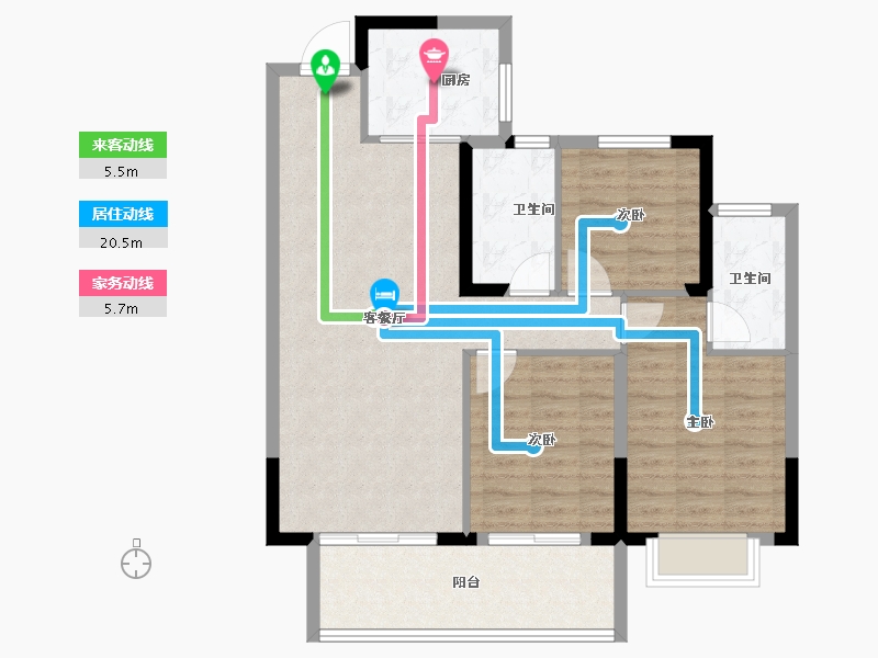 湖北省-宜昌市-广华春风壹品-93.23-户型库-动静线