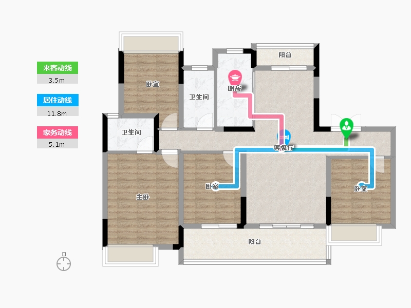 广西壮族自治区-桂林市-交投彰泰漓东新城-109.41-户型库-动静线