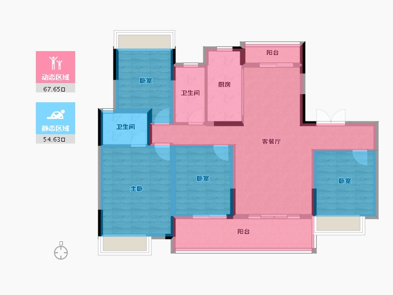 广西壮族自治区-桂林市-交投彰泰漓东新城-109.41-户型库-动静分区