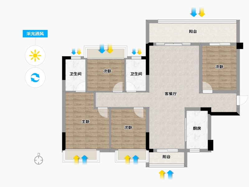 广西壮族自治区-桂林市-桂林融创文旅城-109.03-户型库-采光通风