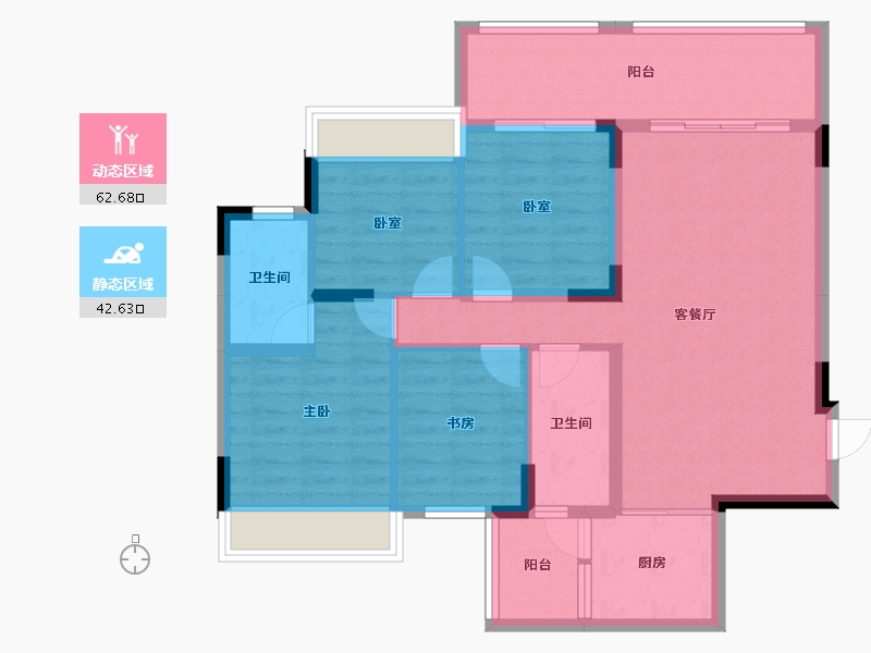 广西壮族自治区-桂林市-交投地产兴进锦城-94.16-户型库-动静分区