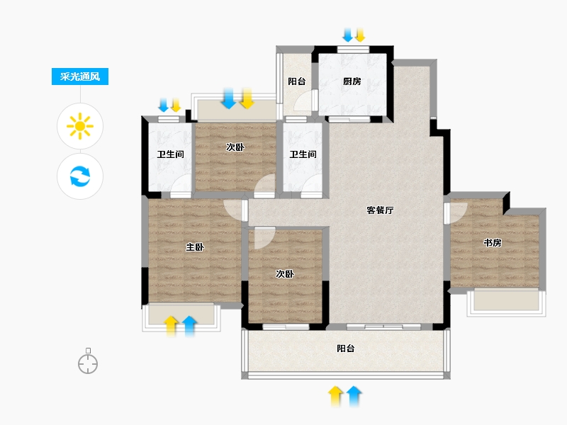 广西壮族自治区-桂林市-桂林融创文旅城-109.20-户型库-采光通风