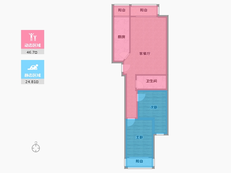 北京-北京市-广厦鑫苑-85.00-户型库-动静分区