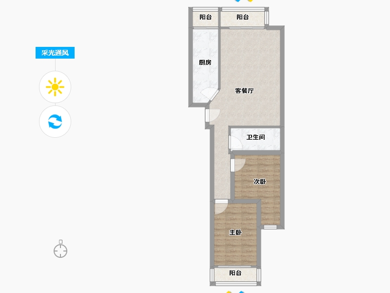 北京-北京市-广厦鑫苑-85.00-户型库-采光通风