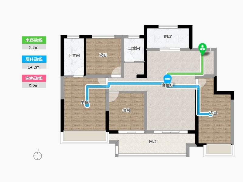 河南省-新乡市-建业城-104.28-户型库-动静线