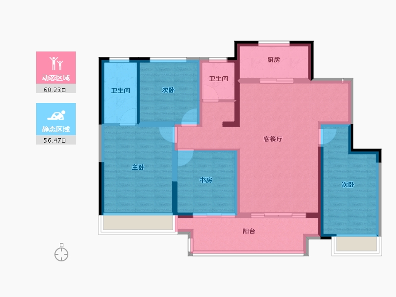 河南省-新乡市-建业城-104.28-户型库-动静分区