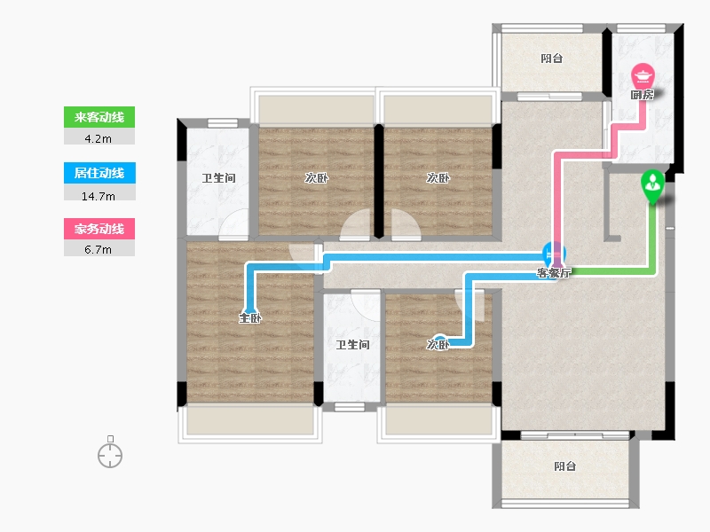 广西壮族自治区-桂林市-桂林融创文旅城-106.52-户型库-动静线