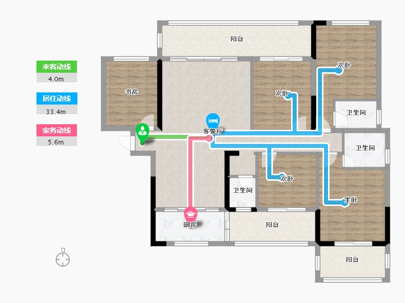 广西壮族自治区-河池市-豪门时代-124.41-户型库-动静线