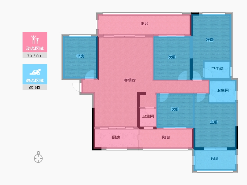 广西壮族自治区-河池市-豪门时代-124.41-户型库-动静分区