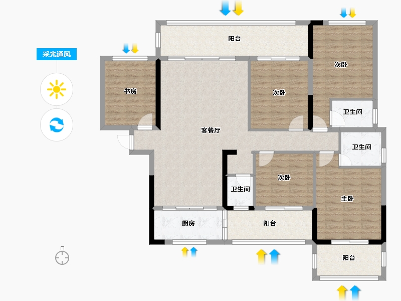 广西壮族自治区-河池市-豪门时代-124.41-户型库-采光通风