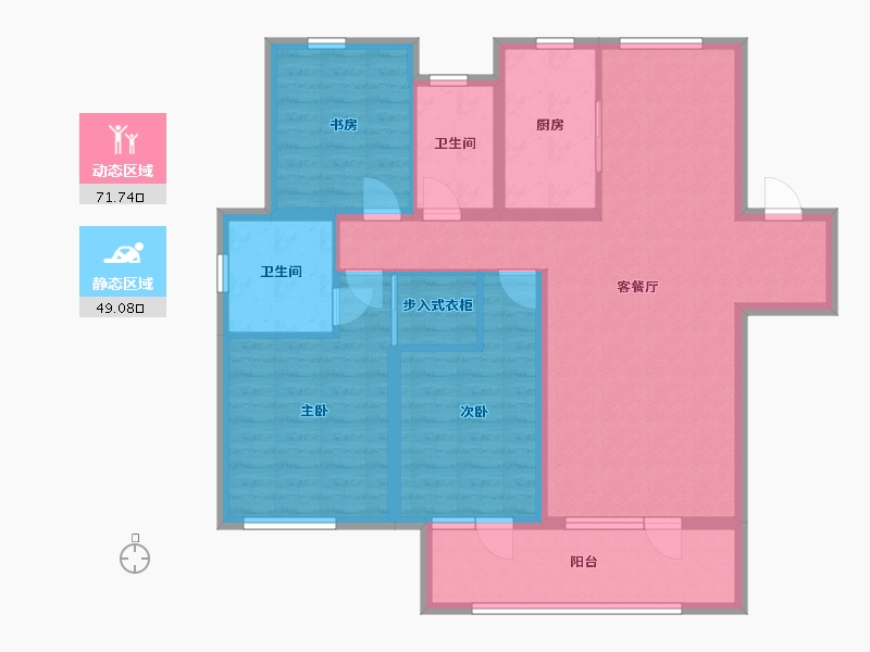 山东省-青岛市-融创·维多利亚湾-114.00-户型库-动静分区