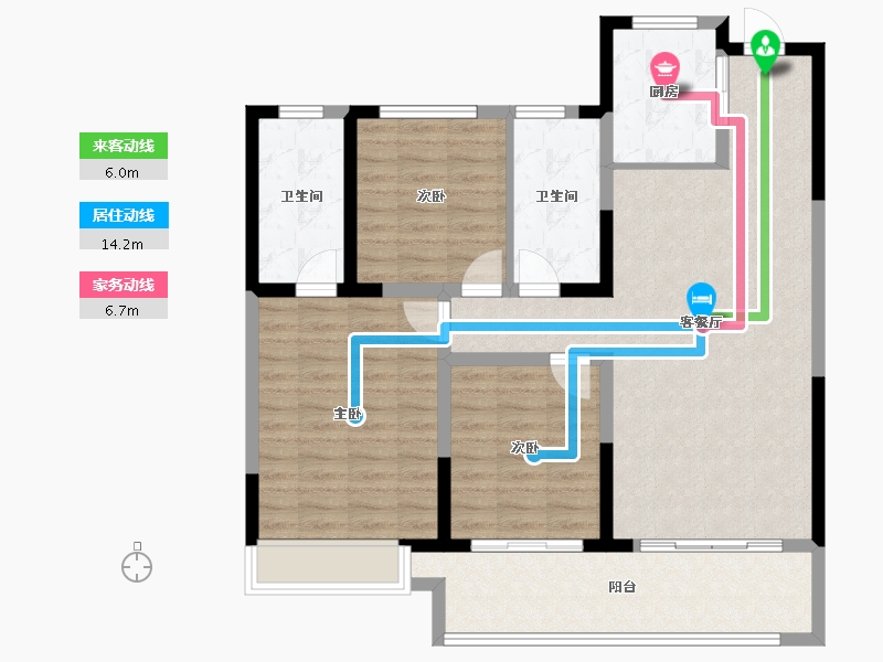 河南省-新乡市-建业城-102.78-户型库-动静线