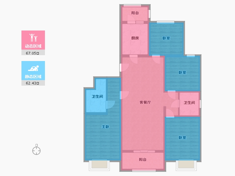 山西省-晋中市-桃树湾-115.00-户型库-动静分区