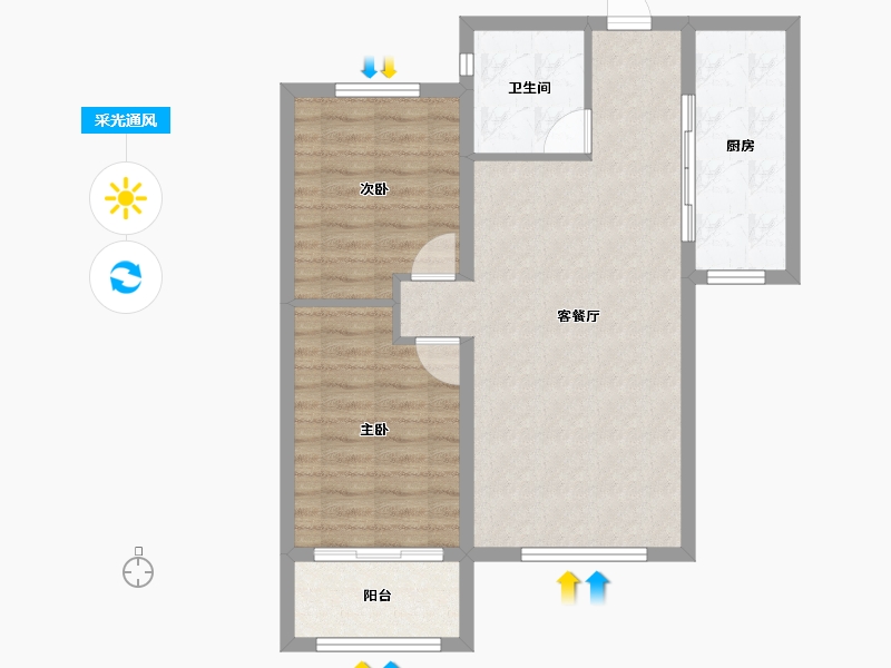 河北省-保定市-京南首府-70.40-户型库-采光通风