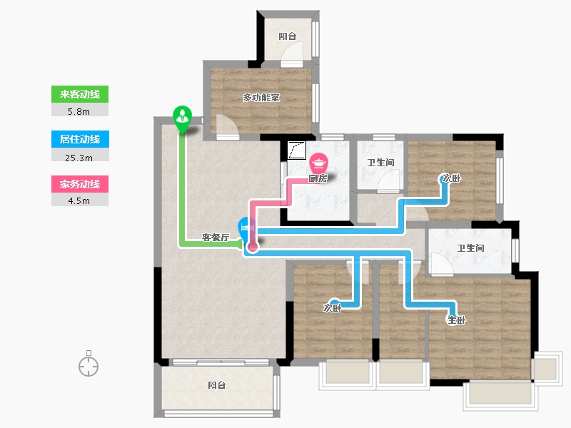 四川省-眉山市-万景峰汇-109.95-户型库-动静线