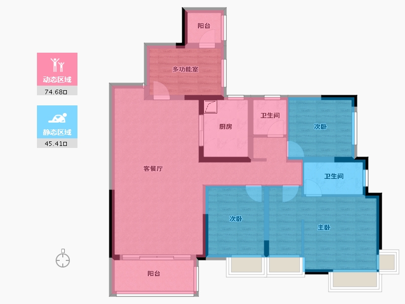 四川省-眉山市-万景峰汇-109.95-户型库-动静分区