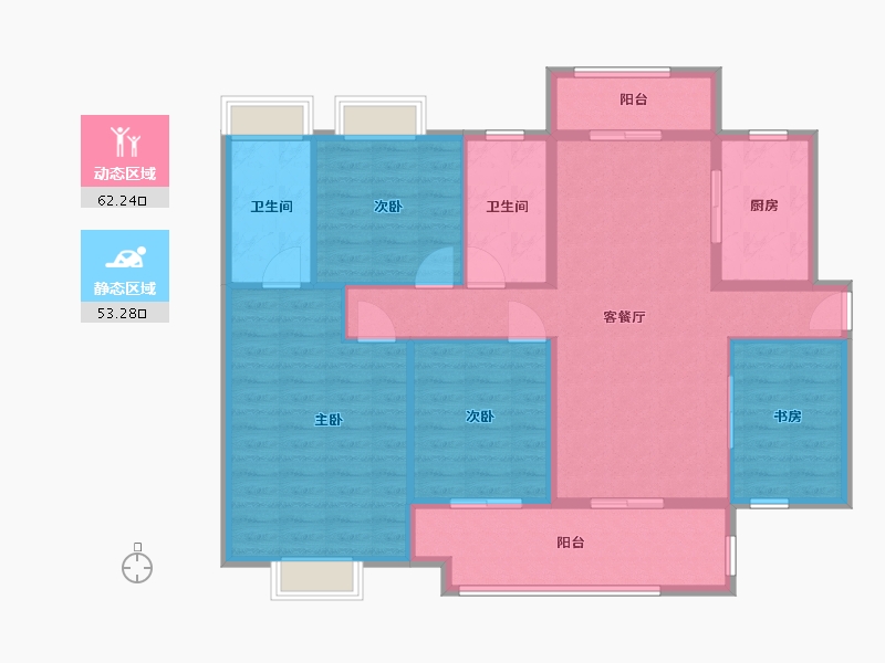 广东省-惠州市-新城香悦澜山-104.86-户型库-动静分区